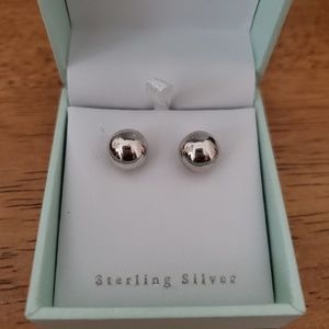 Sterling Silver Ball Earrings